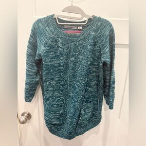 Jason Maxwell Teal Cable Knit Sweater Women’s Medium